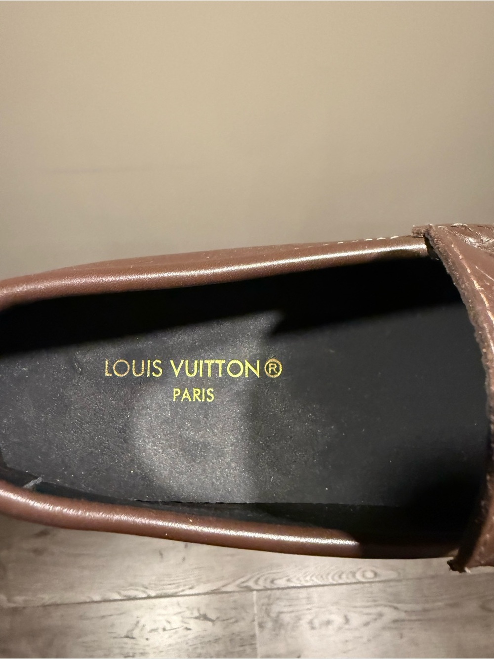 Louis Vuitton Brown Leather Monogram LV Buckle Loafers image 5